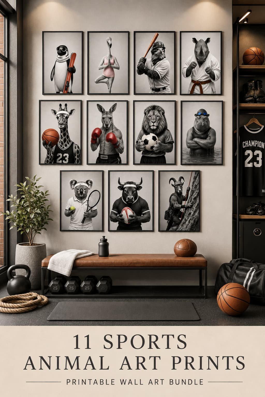 Sports Bundle — 11 Funny Animal Prints