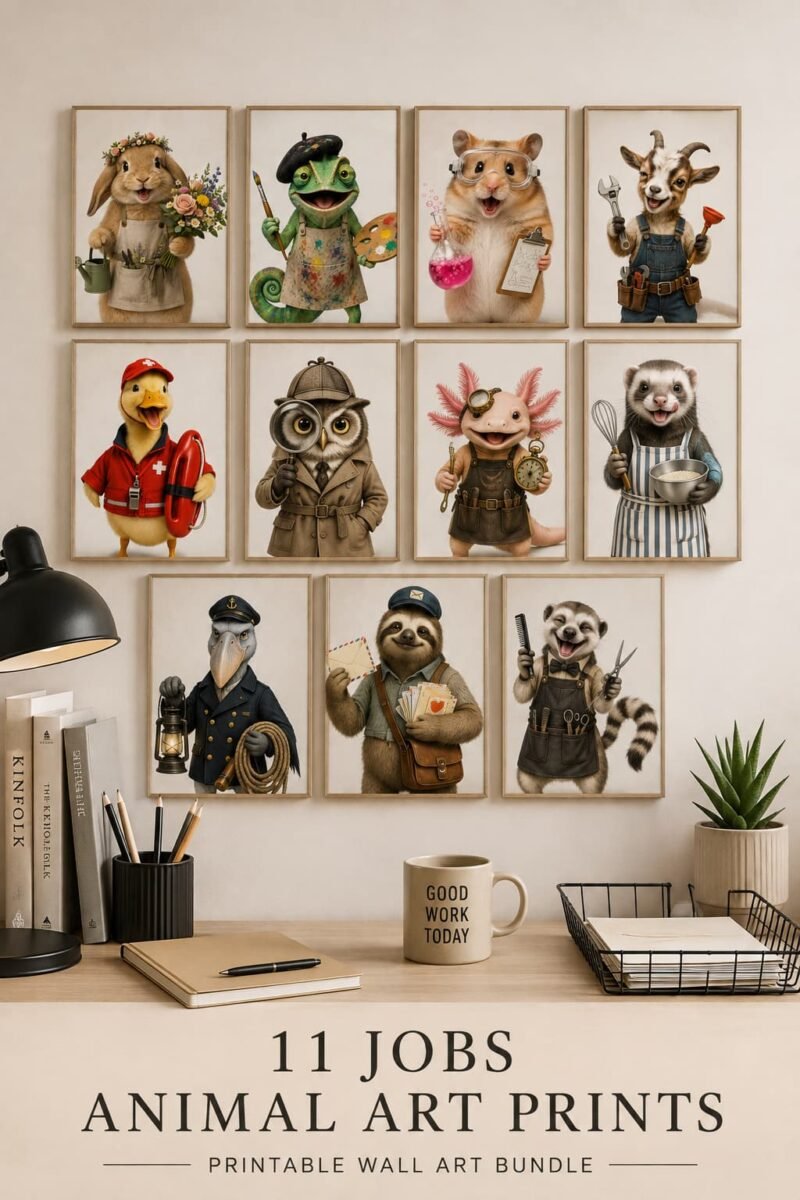 Jobs Bundle — 11 Funny Animal Prints