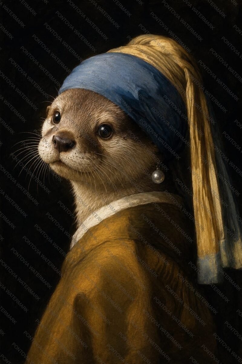 Otter with a Pearl Earring